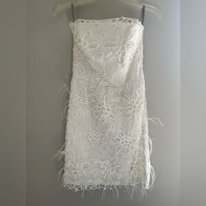 Lula Kate size 2 strapless, white, bridal dress.